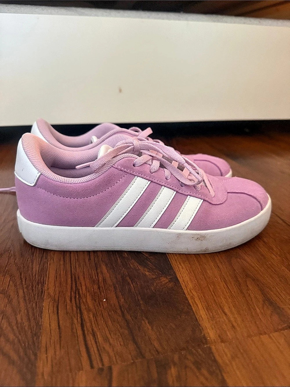 adidas VL Court 3.0 Shoes Pink & White Sneakers US 4